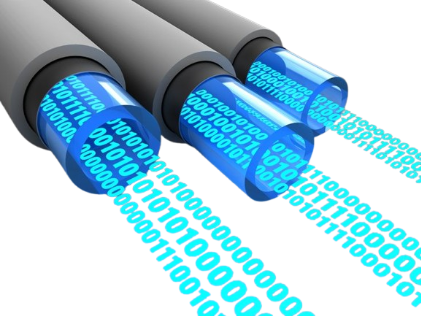 Happy family using Internet